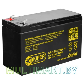 Аккумулятор для ИБП Kiper GP-1272 28W F1 (12В/7.2 А·ч)